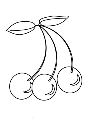 Раскраска 2 Вишенки