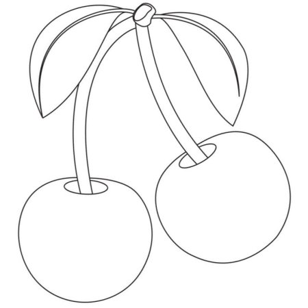 Черешня раскраска для детей