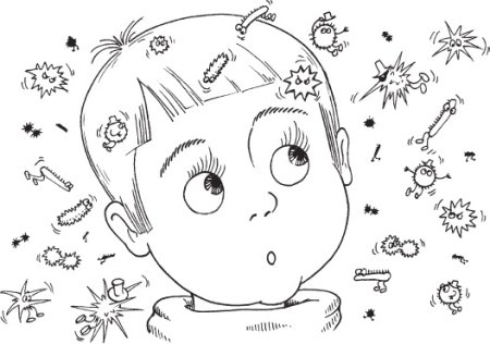 Грипп раскраска