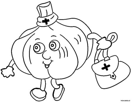 Чеснок раскраска для детей