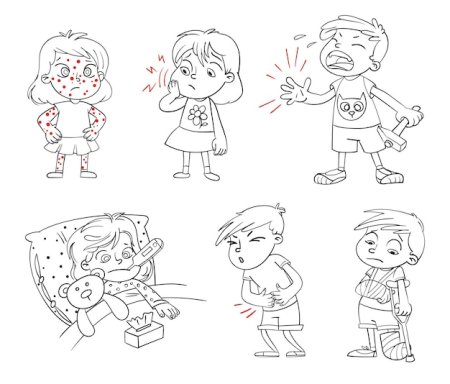 Болезнь раскраска