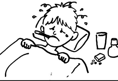 Раскраски на тему гриппа и ОРВИ