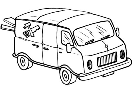 Раскраска фургон