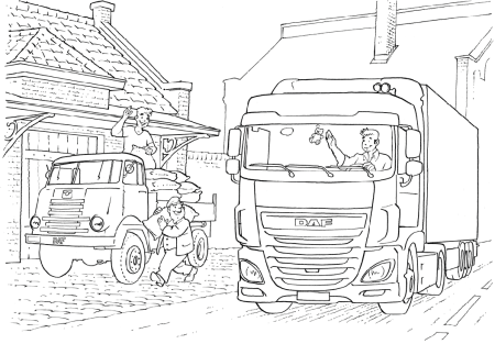 Раскраска DAF XF 105