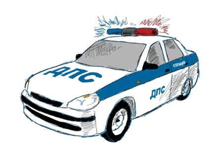 ВАЗ 2110 ДПС рисунок сбоку
