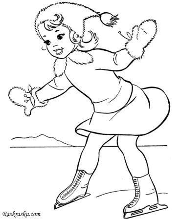 Коньки раскраска