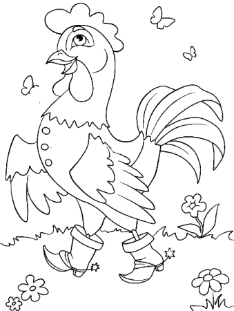 Петух рисунок