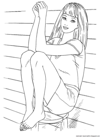 Раскраски девочки подростки