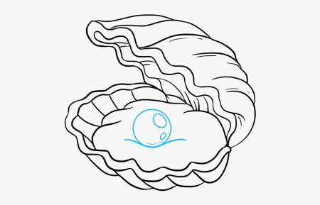 Раскраска Ракушка с жемчужиной