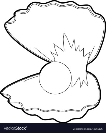 Трафарет морской ракушки