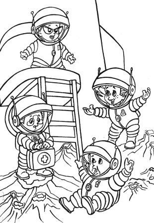 Раскраски ко Дню космонавтики