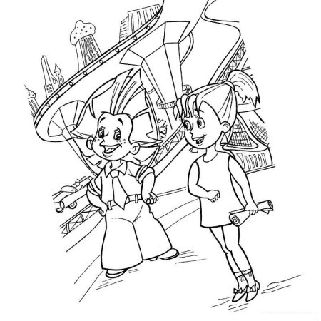 Незнайка в Солнечном городе раскраска