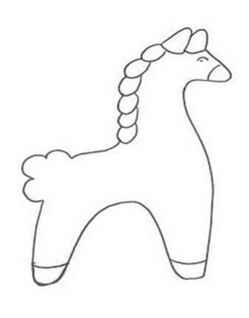 Контур дымковской лошадки
