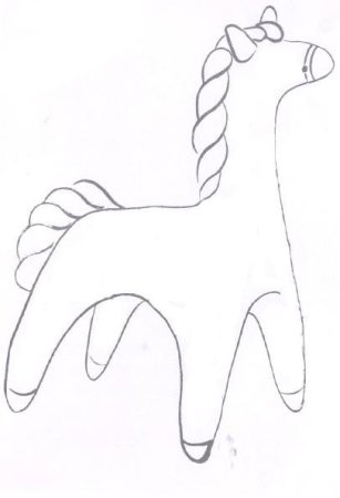 Дымковская роспись лошадь