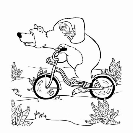 Медведь на велосипеде рисунок раскраска (41 фото)