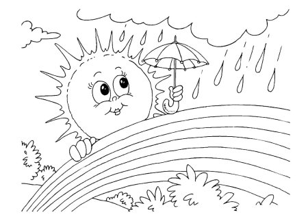 Морской пейзаж раскраска