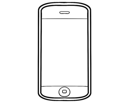 Нарисовать сенсорный телефон