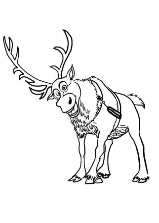 Эльза и Свен раскраска