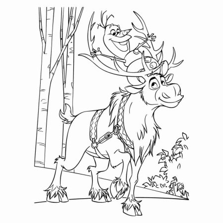 Свен Холодное сердце раскраска