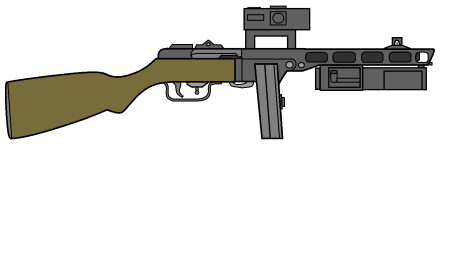 Пистолет-пулемёт Шпагина раскраска