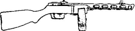 ППШ пистолет-пулемет Шпагина раскраска