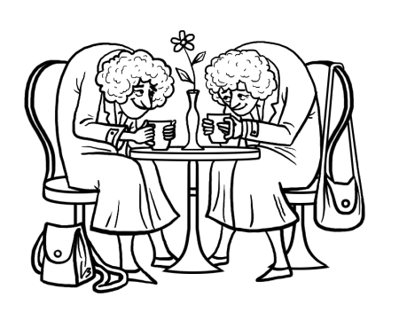 Раскраска бабушка