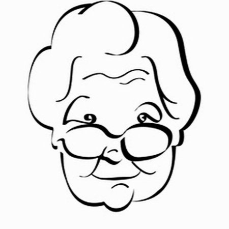 Раскраска бабушка