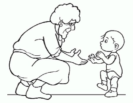 Очертания лица бабушки