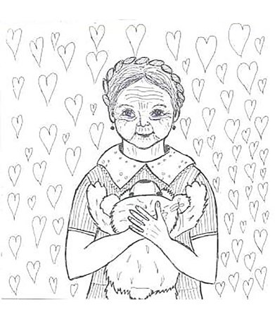 Образ бабушки раскраска