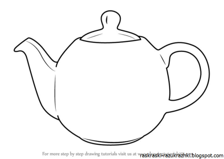 Чайник раскраска