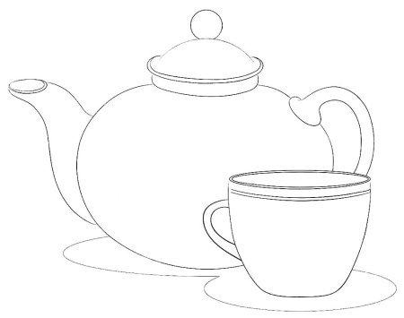 Раскраска чайник – Математические картинки