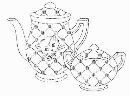 Чайный сервиз раскраска