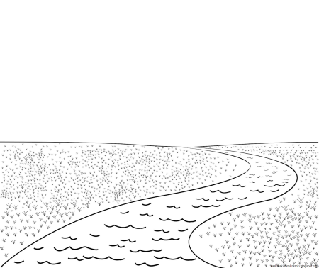 Раскраска речка для детей