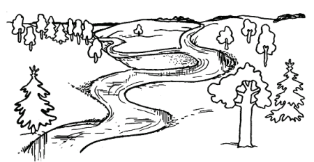 Река рисунок для детей
