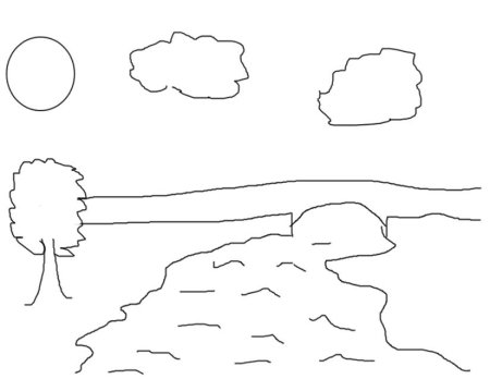 Раскраска тропинка в лесу