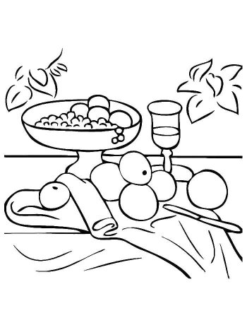 Натюрморт раскраска