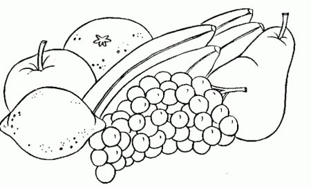 Раскраска фрукты на столе рисунок (41 фото)