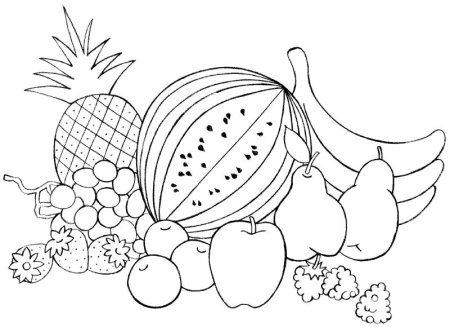 Раскраска натюрморт ягоды