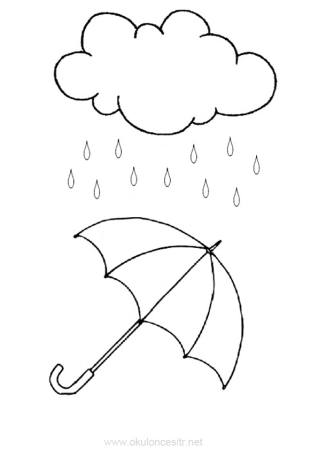 Дождь раскраска для детей