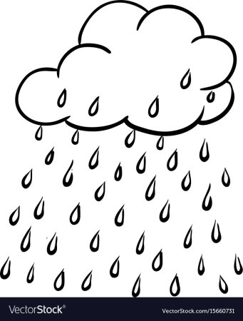 Тучка для раскрашивания детям