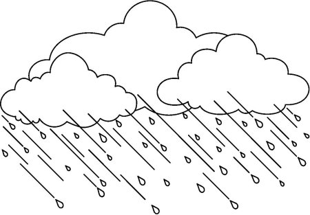 Раскраски для малышей дождик