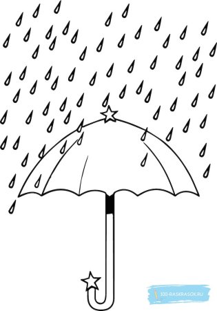 Раскраска дождь