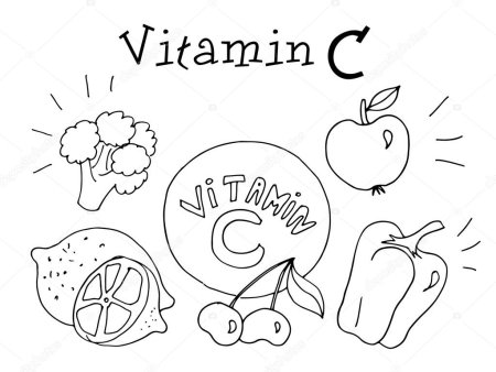 Раскраска на тему витамины