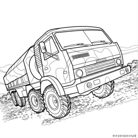 КАМАЗ 55111 раскраска