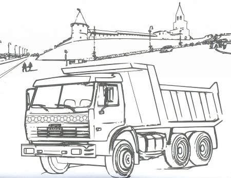 Раскраска грузовик Volvo fh12