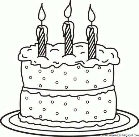 Раскраска торт