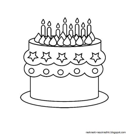 Раскраска торт