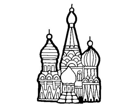 Собор Василия Блаженного разукрашка