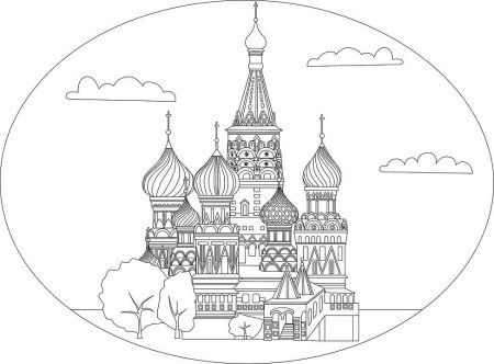 Собор Василия Блаженного контур