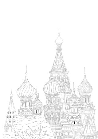 Собор Василия Блаженного Москва вектор